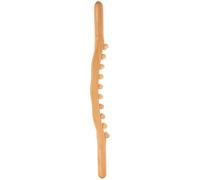 Bâton de Massage en Bois de Hêtre à 20 Perles pour Adultes | Surface Polie sans Écharde, Poignée Ergonomique Antidérapante, pour Dos, Taille et Pieds en Déplacement