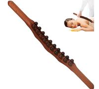 Bâton de massage en bois Guasha double rangée de 20 perles outil thérapeutique pour le traitement des points pour soulager les douleurs dorsales