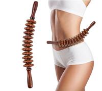 Bâton de massage en bois pour fascia, rouleau de massage pour fascias, avec poignée, bâton de massage pour le corps, le ventre, les cuisses, outil de massage thérapeutique