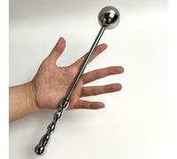 Bâton de massage en forme de boule en acier inoxydable pour le point G Sonde anale Plug anal en métal Bâton de plaisir pour la masturbation Stimulation de l'anus Jouet sexuel pour (M)