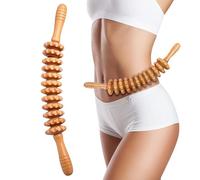 Bâton de massage fascial en bois,Rouleau fascial en bois,Rouleau de massage,Rouleau de massage avec poignée,Bâton de massage fascial,Rouleau fascial,Outil de massage thérapeutique