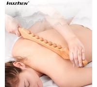 Bâton De Massage Gua Sha En Bois Carbonisé, 8/10 Perles, Baguette De Thérapie De Mise Au Rebut Des Méridiens Du Corps, Relaxation Musculaire, Masseur D'acupuncture