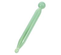 Bâton de Massage Gua Sha Vert en Pierre Naturelle pour Visage et Dos | Quartz Rose et Résine, Design Ergonomique Compact, Usage Portable, Détente Post Entraînement, Praticiens