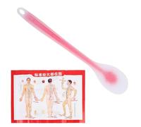 Bâton de Massage Palm Pat en Silicone Tpr Rouge, Manuel | Diagramme des Points, Manche Long Pliable Trou, Auto-massage Portable, Jambes et Omoplates