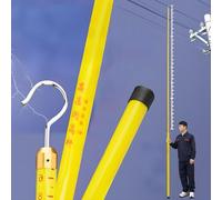 Bâton de mesure de hauteur en résine époxy, extension de tige de sondage isolée haute tension, équipement d'arpentage des travailleurs de ligne/télécommunications et sac de transport orange - 12 m