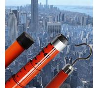 Bâton de Mesure en Résine Époxy non Conductrice, Tige de Mesure Isolée, Toise Isolée Réglable, avec sac de Transport, pour Travaux de Construction/électricien(8m/26.2ft)