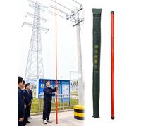 Bâton de mesure haute tension télescopique extra-long avec verrouillage à pression, perche de mesure de puissance multifonctionnelle isolée(Orange,6 m/19.7 foot)