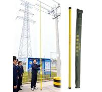 Bâton de mesure haute tension télescopique extra-long avec verrouillage à pression, perche de mesure de puissance multifonctionnelle isolée(Yellow,20 m/65.6 foot)