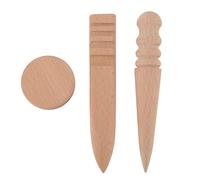 Bâton de meulage pour cuir, brunissoir en bois pour bords en cuir, polissage, façonnage, ponçage, pour l'artisanat du cuir, projets faits à la main, en bois de hêtre, ensemble de
