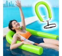 Bâton de Natation Ensemble De Nouilles Piscine Solides en Mode Chaise Longue, Jouet Piscines Bâton Mousse Flottant Flexible pour Loisirs, Équipement Natation Flottaison(Green,8 pc)