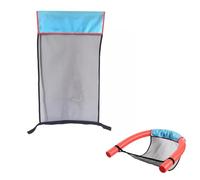 Bâton de Natation Flotteurs De Nouilles De Piscine pour Adultes, Nouilles De Piscine Flexibles Et Non Gonflables De 3 Pouces De Diamètre avec Chaise À Bandoulière(Single-Tube Net Bag,4pcs)