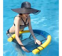 Bâton de Natation Flotteurs De Nouilles De Piscine pour Adultes, Nouilles De Piscine Flexibles Et Non Gonflables De 3 Pouces De Diamètre avec Chaise À Bandoulière(Yellow,4pcs)