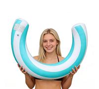 Bâton de natation - Radeau flottant étanche en PVC, radeau gonflable pour piscine pour adultes, bâton de natation semi-circulaire en forme ďe U, flotteurs đe piscine ṕour adultes ou plage, fête au bor