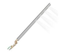 Bâton de nettoyage de radiateur - Outil haute pression portable - Barre d'entretien de gouttière en acier inoxydable (61 cm) avec buse de pulvérisation, nettoyant pour radiateur pour le nettoyage des