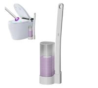Bâton de nettoyage de toilettes rechargeable - Système de nettoyage des WC - Tête de nettoyage interchangeable - Convient pour baignoire, lavabo, drain et salle de bain