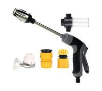 Bâton de nettoyage réglable - Kit de joint en mousse métallique, d'extension haute pression, barre de pulvérisation longue portée, connecteur multifonctionnel | Pour voiture, jardin, allée