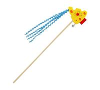 Bâton de pêche à pompon pour chat - Jouet coloré pour chat - Jouet interactif de 53 cm - Jouet interactif pour animaux domestiques d'intérieur - Jouet à cordon pour chat de petite taille