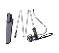 Bâton de pêche pliable en alliage d'aluminium - Canne à pêche pliante - Sondes d'eau d'extérieur - Accessoires de randonnée - Bâton de pataugeoire en aluminium