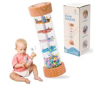 Baton de pluie bébé | jouet bebe 6 mois idéal pour le tummy time bebe | Stimulation précoce comme hochet pour bébé de 0 à 3 mois | Jouet Montessori en bois Bebe Pituso