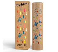 Bâton de Pluie en Bois Stoie’s pour Enfants, 1 pièce : Sons apaisants, Coordination et éveil Musical, Format adapté aux Petits, Jouet sensoriel Montessori, Design Durable et sûr