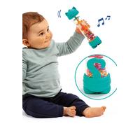 LUDI - Bâton de pluie bébé - Jouet sensoriel - Billes colorées - Dentition - 6 mois - 20 cm