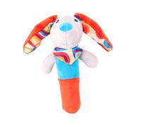Bâton de Préhension Bébé, Hochet Sonore Interactif pour Prise en Main | Jouets de Préhension, Peluche Orange D’Animal Cartoon, Exercice Main-Œil