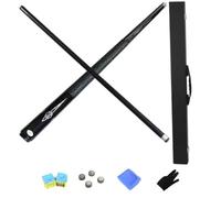 Bâton de queue de billard, queue de billard en bois d'érable en fibre de carbone, pointes de 10 mm/11,5 mm, queues de billard professionnelles avec étui et accessoires noirs pour queue de billard