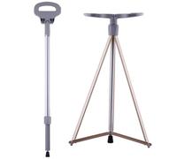 Bâton de randonnée avec siège pliable - Canne de marche légère en aluminium et tabouret portable pour la randonnée et les aventures en plein air, base antidérapante