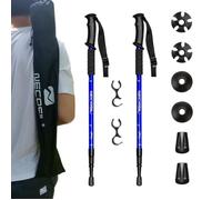 Bâton de randonnée - INF - Lot de 2 - Pliable - Longueur réglable 63-135 cm - Mixte