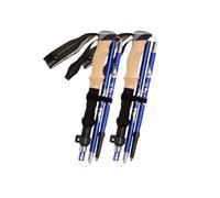 Bâton de randonnée - INF - Modèle ultraléger - 5 sections - 1 paire - Bleu