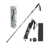 Bâton de randonnée pliable pour randonnée - Canne de marche pliable en aluminium 7050, réglable, ultraléger et compact avec verrou à rabat en métal, pointe en tungstène et sac de rangement pour homme