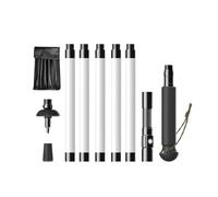 Bâton de Randonnée Télescopique Pliable Alliage Aluminium Léger Antidérapant Conception Portable avec Lumière Nocturne pour Randonnée Trekking Escalade (136 cm)