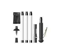 Bâton de Randonnée Télescopique Pliable Alliage Aluminium Léger Antidérapant Conception Portable avec Lumière Nocturne pour Randonnée Trekking Escalade (112 cm)