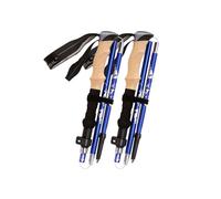 Bâton De Randonnée Ultraléger Bâton De Trekking 5 Sections 1 Paire Bleu