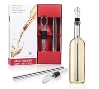 Bâton de refroidissement à vin en acier inoxydable avec bec verseur, accessoire de refroidisseur à vin, refroidisseur de vin de qualité supérieure pour les amateurs de vin, tige avec décanteur,