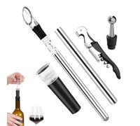 Bâton de refroidissement pour bouteille de vin, boissons avec ouvre-bouteille | Bâton de refroidissement à vin en acier inoxydable avec joint verseur pour servir des boissons en bouteille, des