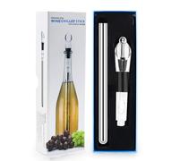 Bâton de refroidisseur à vin en acier inoxydable 3 pièces Bâton de refroidissement à vin avec aérateur en acier inoxydable Pour toutes les tailles de bouteilles Cadeaux p