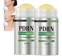 Bâton de renouvellement des peptides PDRN, baume pour le visage raffermissant pour les ridules, sérum solide lissant la peau avec de l'huile d'arbre à thé et de l'hamamélis, (2pcs)