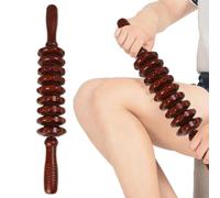 Bâton de rouleau de massage | Bâton de massage en bois avec poignée antidérapante An-Ti - Masseur de corps droit pour la sculpture des cuisses de la taille du ventre du dos de la jambe