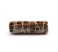 Bâton de sauge blanche avec cèdre et cannelle - 10 cm | Nettoyage, protection et abondance | Ensemble de taches aromatiques naturelles pour la méditation, les rituels et la purification de la maison