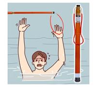 Bâton de sauvetage extensible avec crochet pour sauver des vies et prévenir la noyade