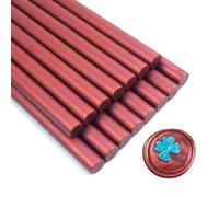Bâton de sceau de cire, Zifospy 15 pièces Pistolet à colle Bâtons de sceau de cire pour la cire à cacheter, Bâtons de cire à cacheter pour faire-part de mariage, cartes, enveloppes (New Wine Red)