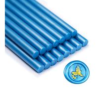 Bâton de sceau de cire, Zifospy 15 pièces Pistolet à colle Bâtons de sceau de cire pour la cire à cacheter, Bâtons de cire à cacheter pour faire-part de mariage, cartes, enveloppes (Sky Blue)