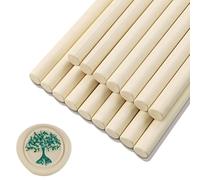 Bâton de scellement à la cire, Ioggtser 16 pièces bâtons de scellement à la cire pour tampon à la cire, bâtons de scellement à la cire pour faire des scellements à la cire (Milk White)