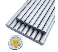 Bâton de scellement à la cire, Ioggtser 16 pièces bâtons de scellement à la cire pour tampon à la cire, bâtons de scellement à la cire pour faire des scellements à la cire (Silver)