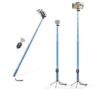 Bâton de Selfie Bluetooth Extra-Long Extensible 3 Meters Support de téléphone Monopod Télécommande sans Fil à obturateur pour la Photographie