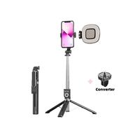 bâton de Selfie Extra Long,multifonctionnel avec lumière de remplissage,obturateur à distance,trépied rotatif à 2023 degrés,grande taille,té 360 - Type Light and Converter