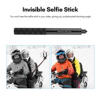 Bâton de selfie invisible,Bâton de selfie,Bâton de selfie en métal,Bâton de selfie invisible en alliage d'aluminium,Monopode allongé