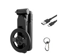 Bâton de Selfie Magnétique Multifonctionnel 4 in 1, Trépied de Téléphone à Rotation 360° avec Télécommande sans Fil, Support de Téléphone Extensible avec Porte-clés (1)