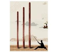 bâton de Tai-chi, Règle de Tai Chi, bâton d'arts Martiaux en Bois, Plusieurs Tailles(60 * 2.5cm)